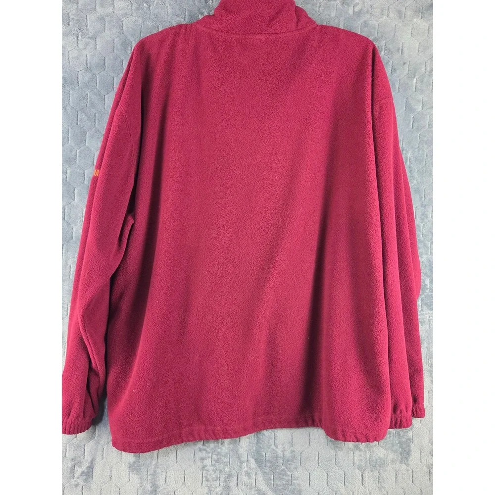 Pro Edge Virginia Tech Hokies Fleece Quarter Zip Pullover Maroon Mens 2XL VT